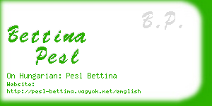 bettina pesl business card